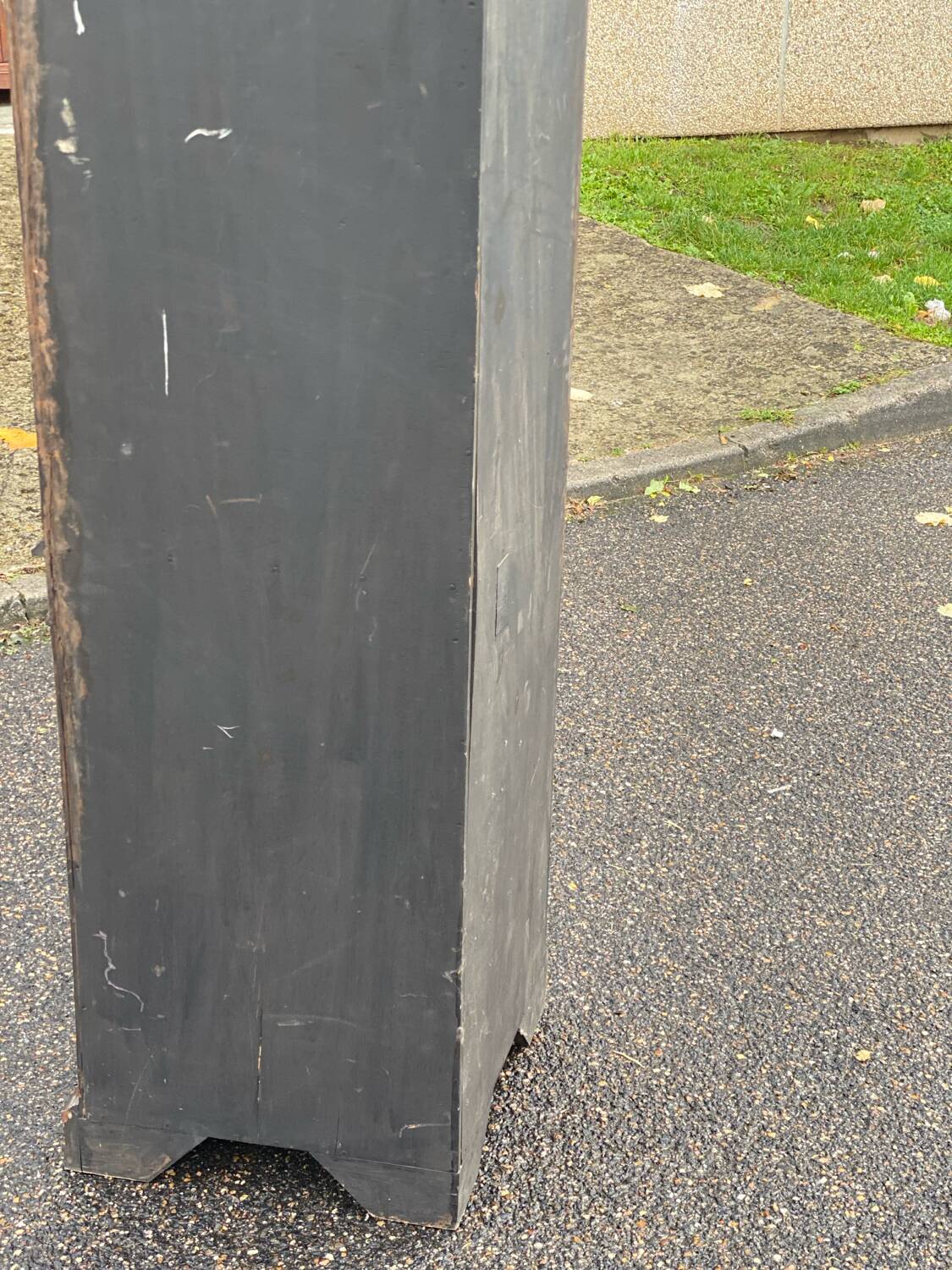 Victorian corner cabinet in solid wood and marquetry