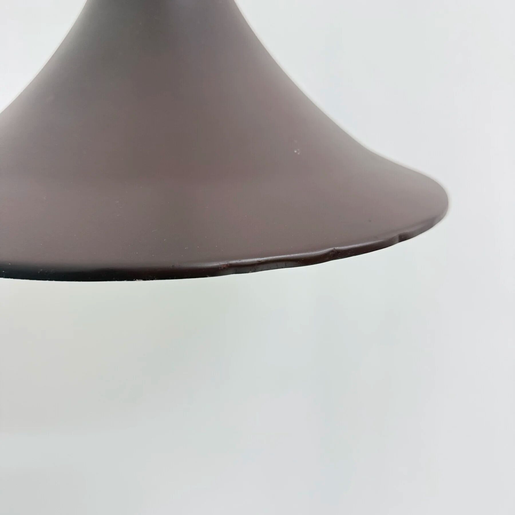 Hala Zeist Trumpet brown minimalist floor lamp, 1970s Dutch design