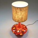Orange ceramic lamp, 1970s