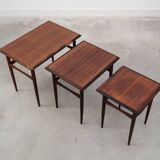 Set of three rosewood tables, Danish design, 1960s, production: Denmark