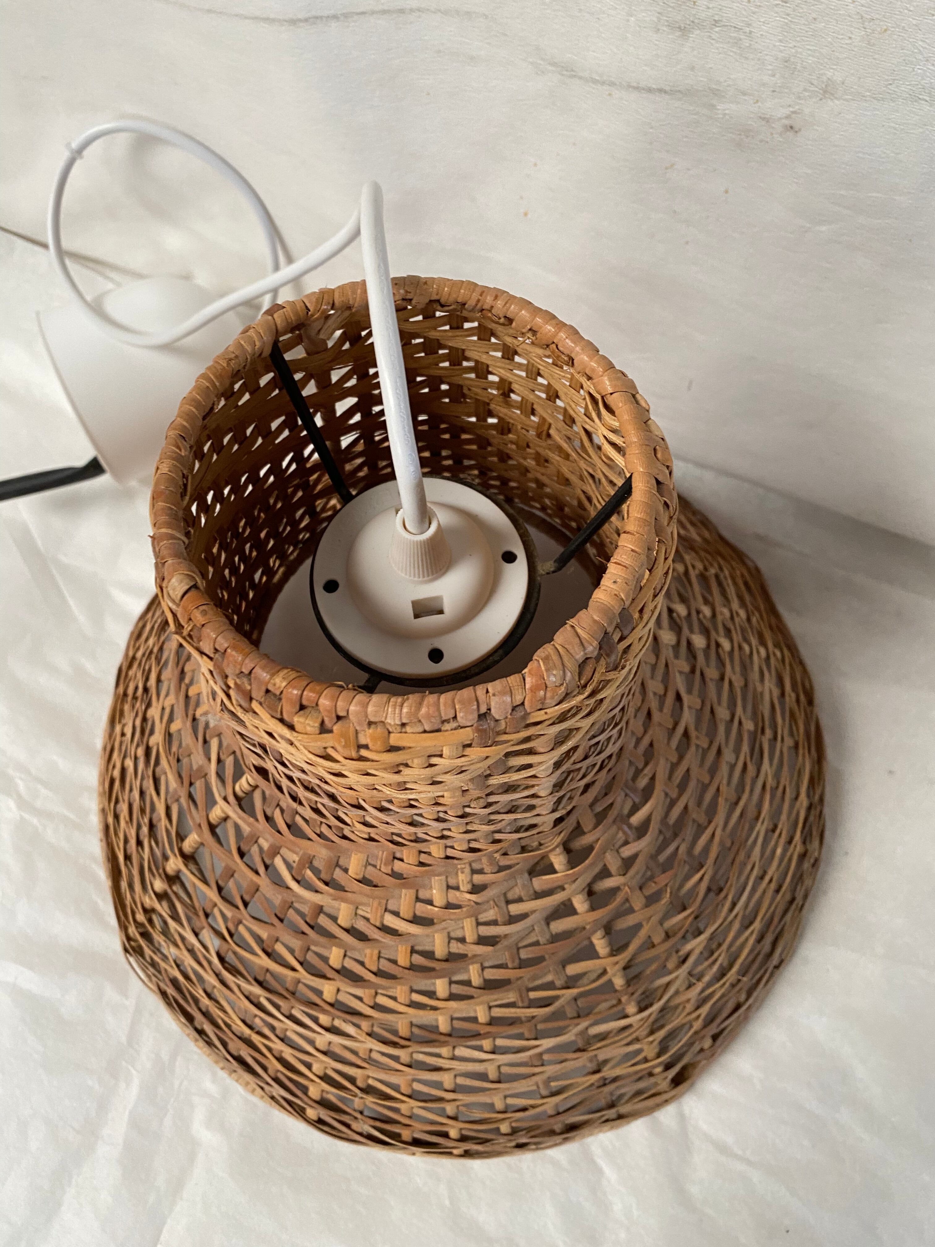 Vintage rattan pendant lamp