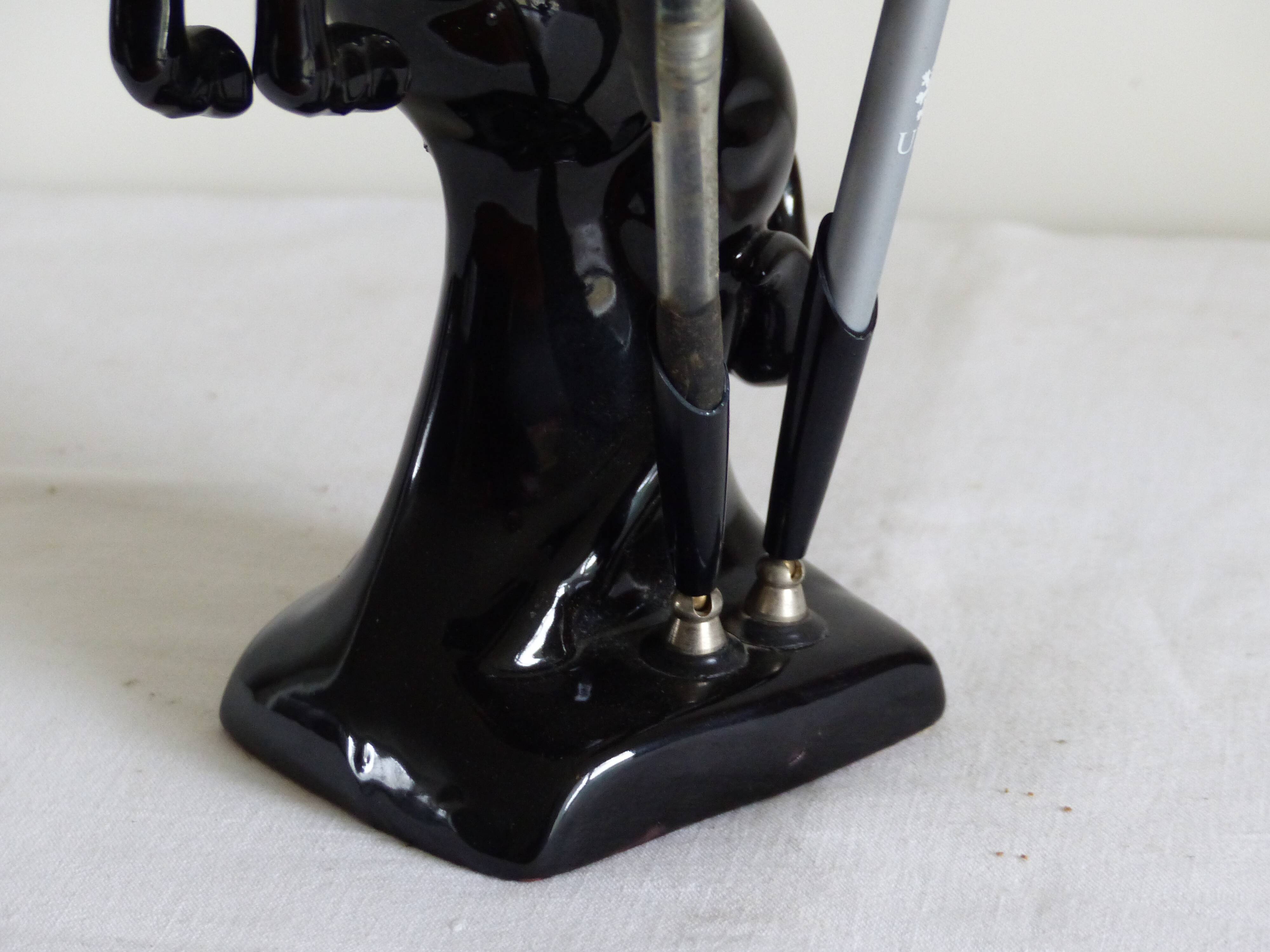 Black ceramic horse