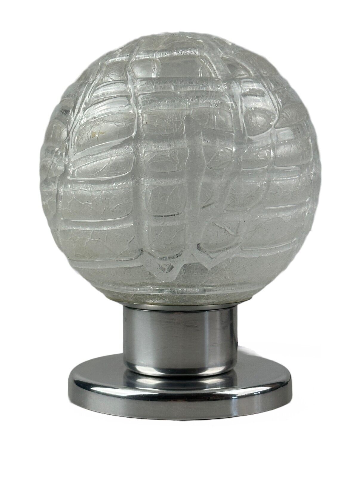 60s 70s table lamp bedside lamp chrome Doria glass space age design