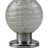 60s 70s table lamp bedside lamp chrome Doria glass space age design