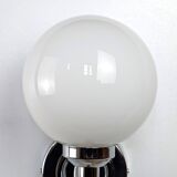 Pair of chrome wall lights