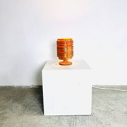 Cylindrical Pine Veneer Table Lamp By Hans-Agne Jakobsson For Ab Ellysett, Sweden 1960S
