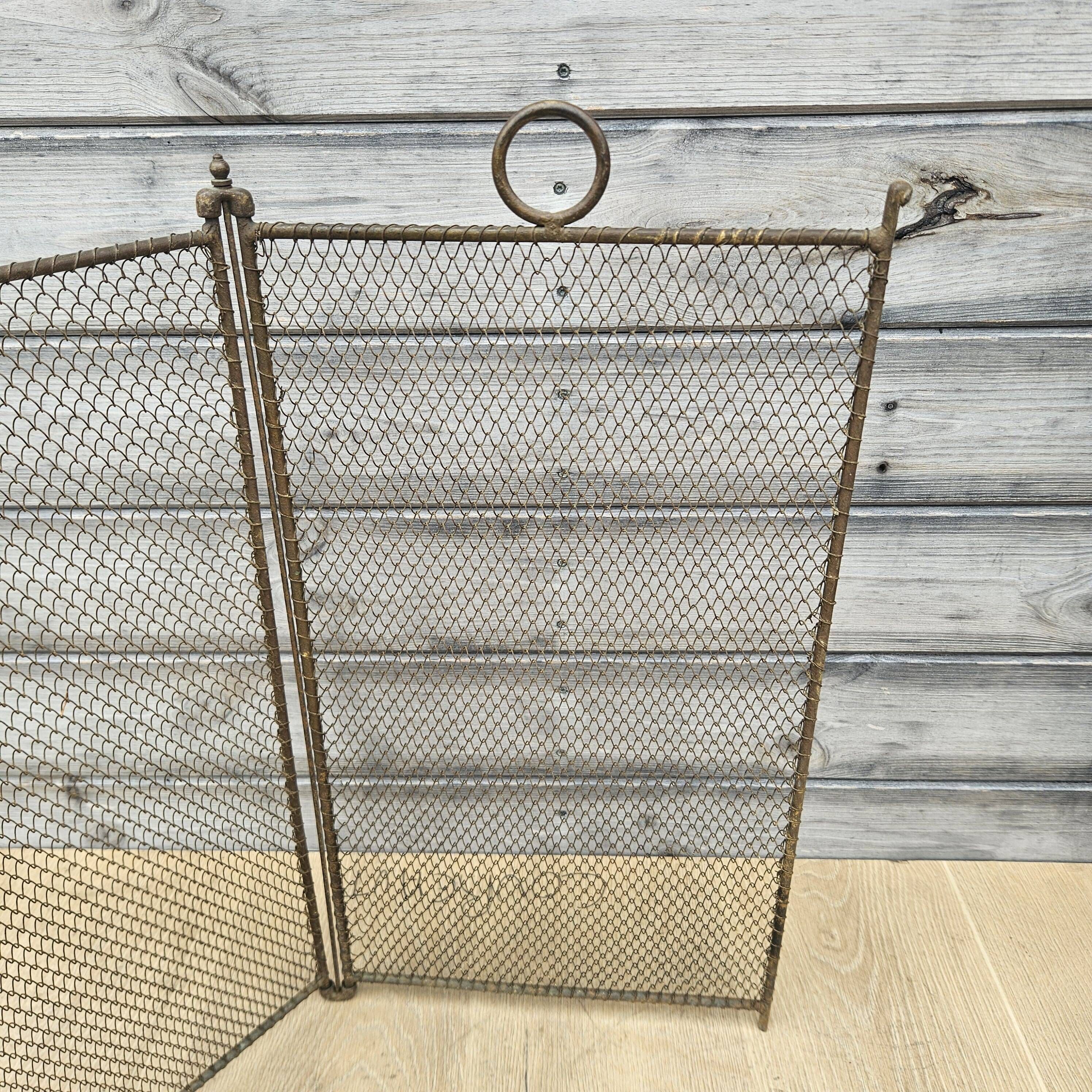 19th-century fireplace screen