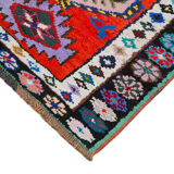 Tapis oriental coureur ancien fait à la main 80 cm x 396 cm