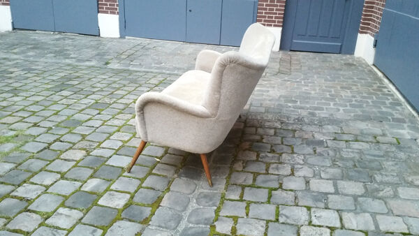 Canapé sofa wing bergere années 50/60 vintage