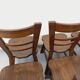 Set of 6 vintage brutalist oak chairs from the 1950s.