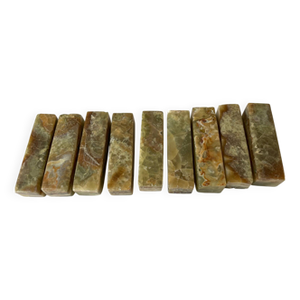 Set of 9 cutlery holders in Jade