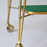 Serving table on wheels