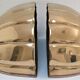 Pair of brass sconces shell shape design 80s
