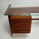 Bureau en bois et laiton attribué à Vittorio Dassi, Italie, années 1950