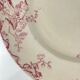 Round plate KG Lunéville "Fontainebleau", pink, late 19th century, ironstone