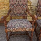 Paire de fauteuils style Louis XIII