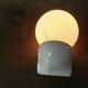 Pair of streamline opaline wall lights from the 80s