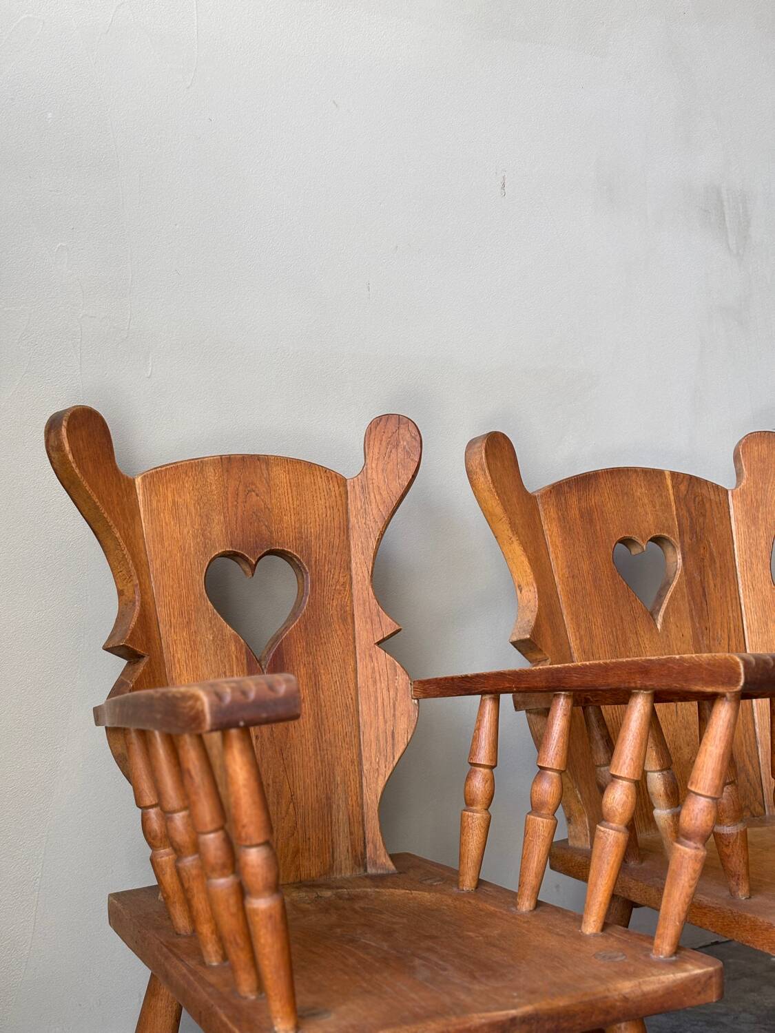 Brutalist armchair pair, 1950s
