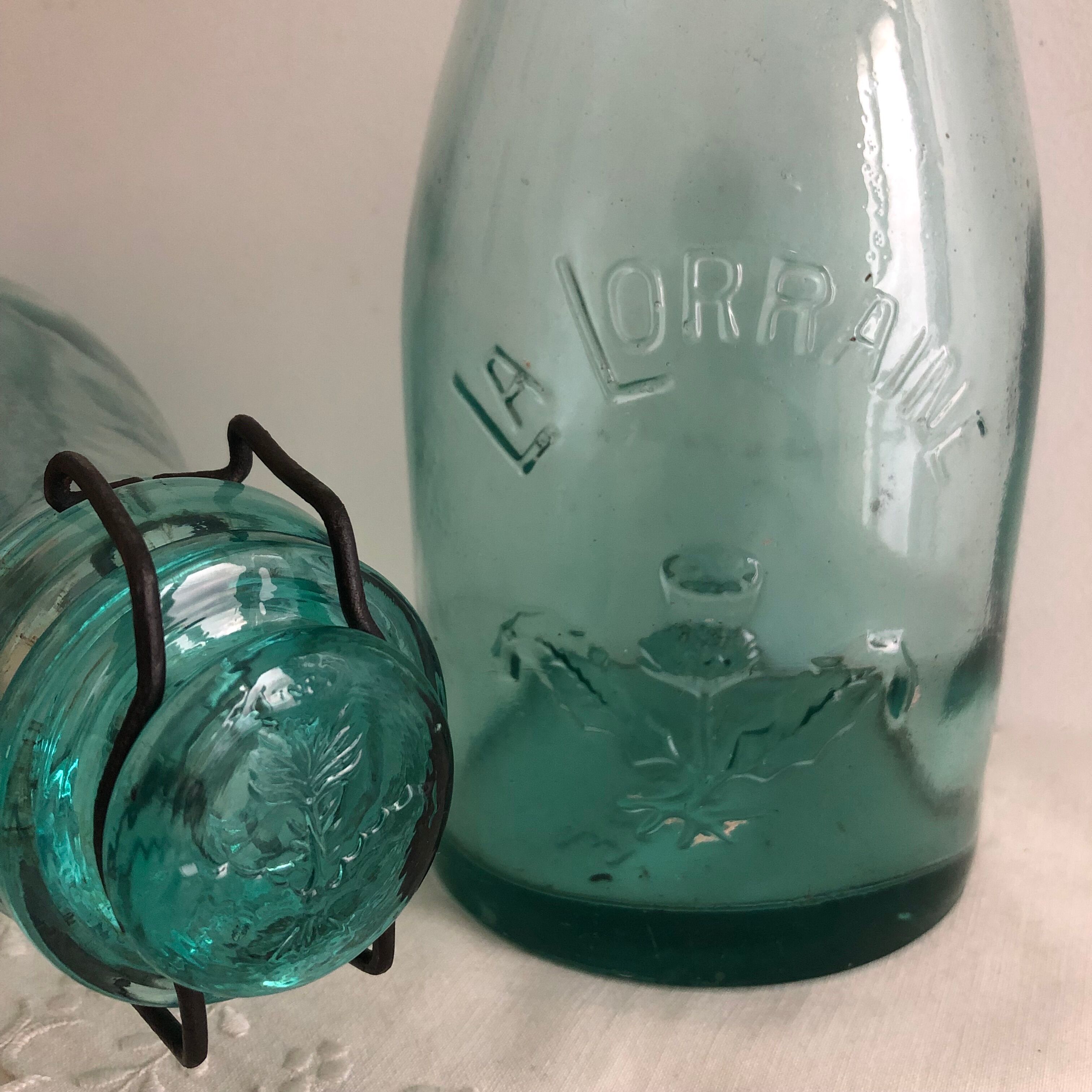 Paire de bocaux aux chardons "La Lorraine" - 1 litre