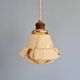 Pair of Art Deco marbled opaline pendant lights, Scailmont (Belgium)