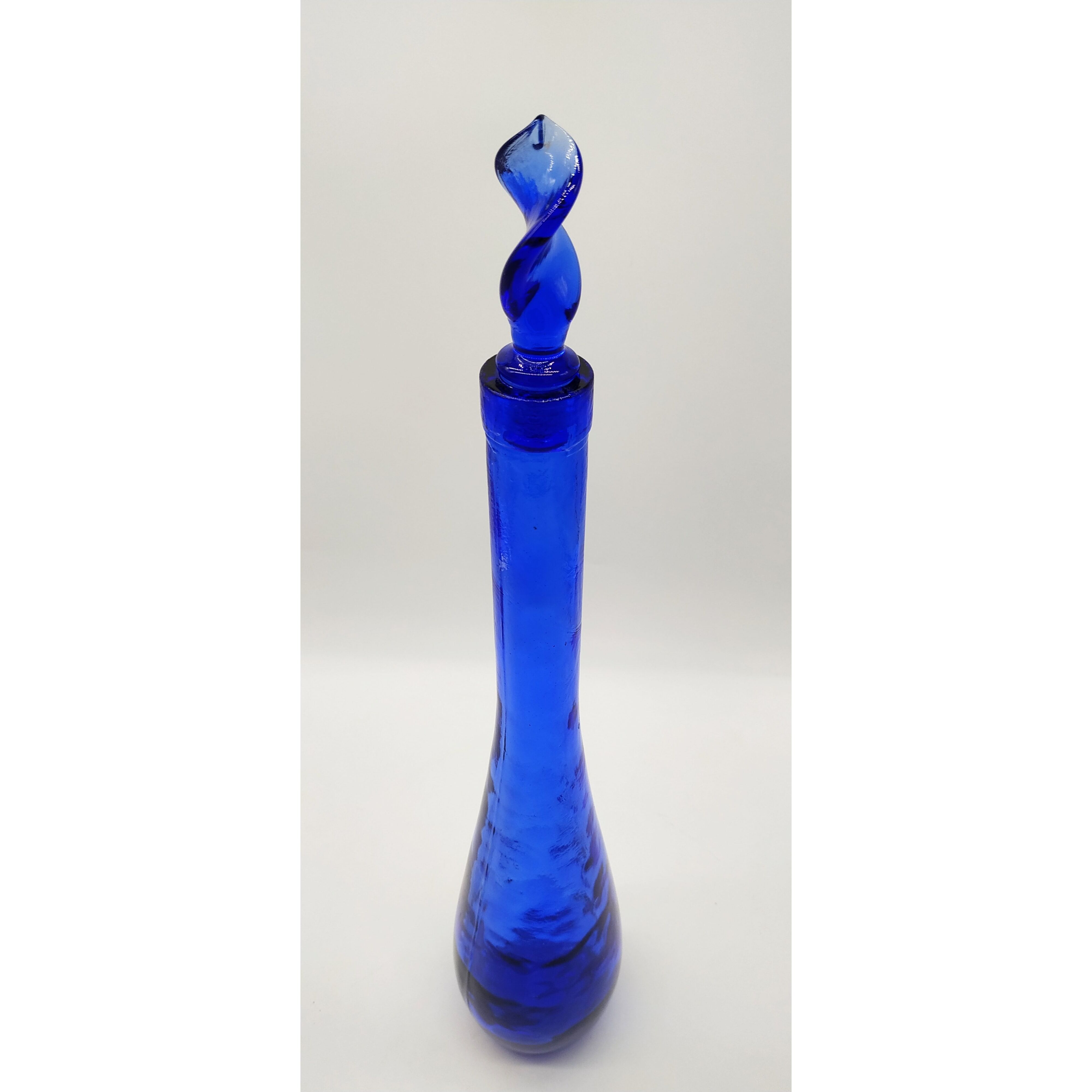 Large cobalt blue glass bottle