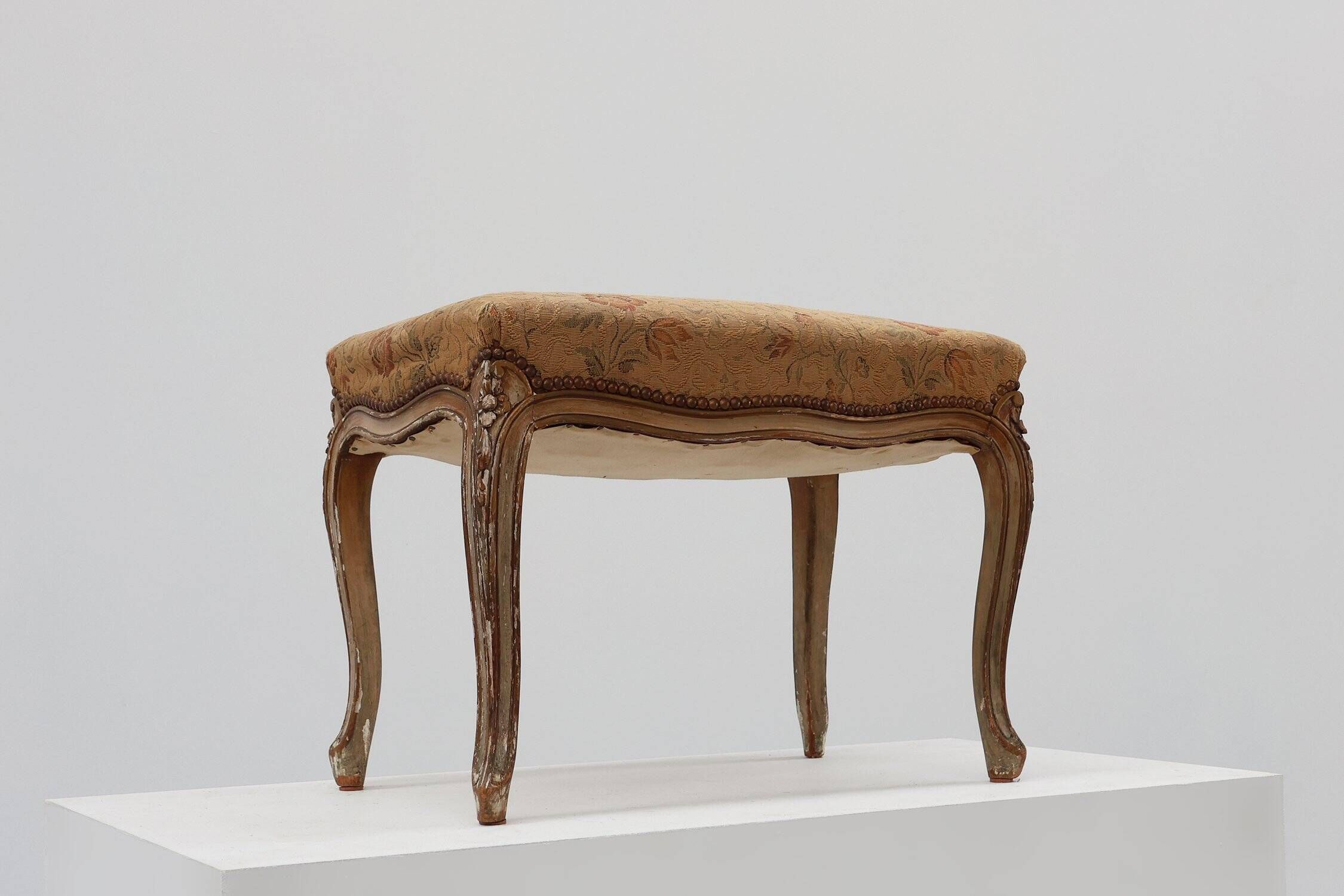 Antique French Louis XV Style Piano Bench, 1800s