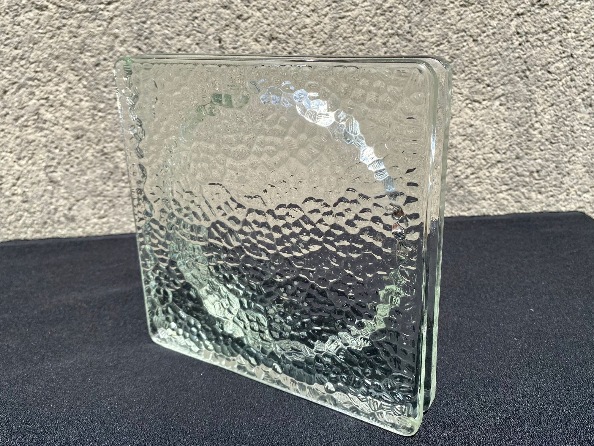 Glass brick lumax nevada empty pocket ashtray vintage 60s