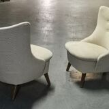 Armchair wing chair egg Barrel 50s modernist