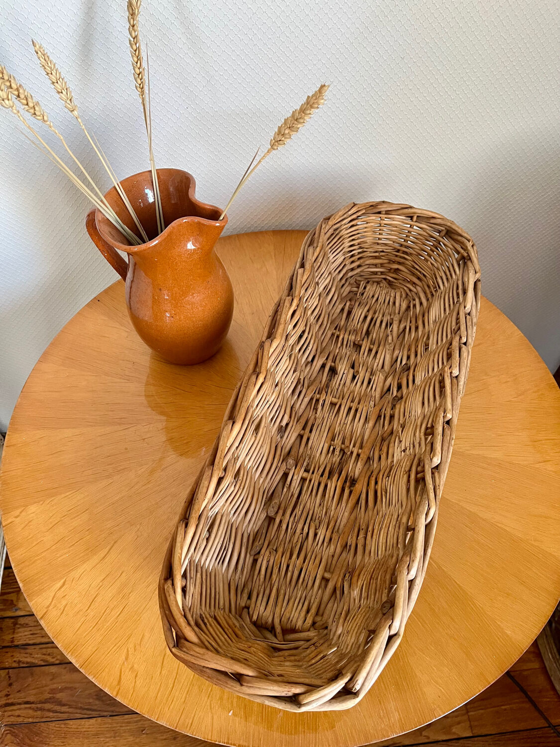 Vintage bread basket or croissant basket