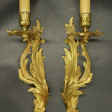 Pair of sconces with 1 fire Louis XV style