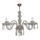 French antique glass and crystal barley twist three-armed four-light chandelier 5135