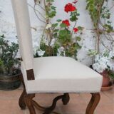 Chaise française style Louis XIV du XIXe siècle récemment rembourrée et restaurée