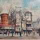 Oil, painting, Saudemont, Moulin Rouge, Paris