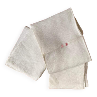 3 new old country hemp tea towels.