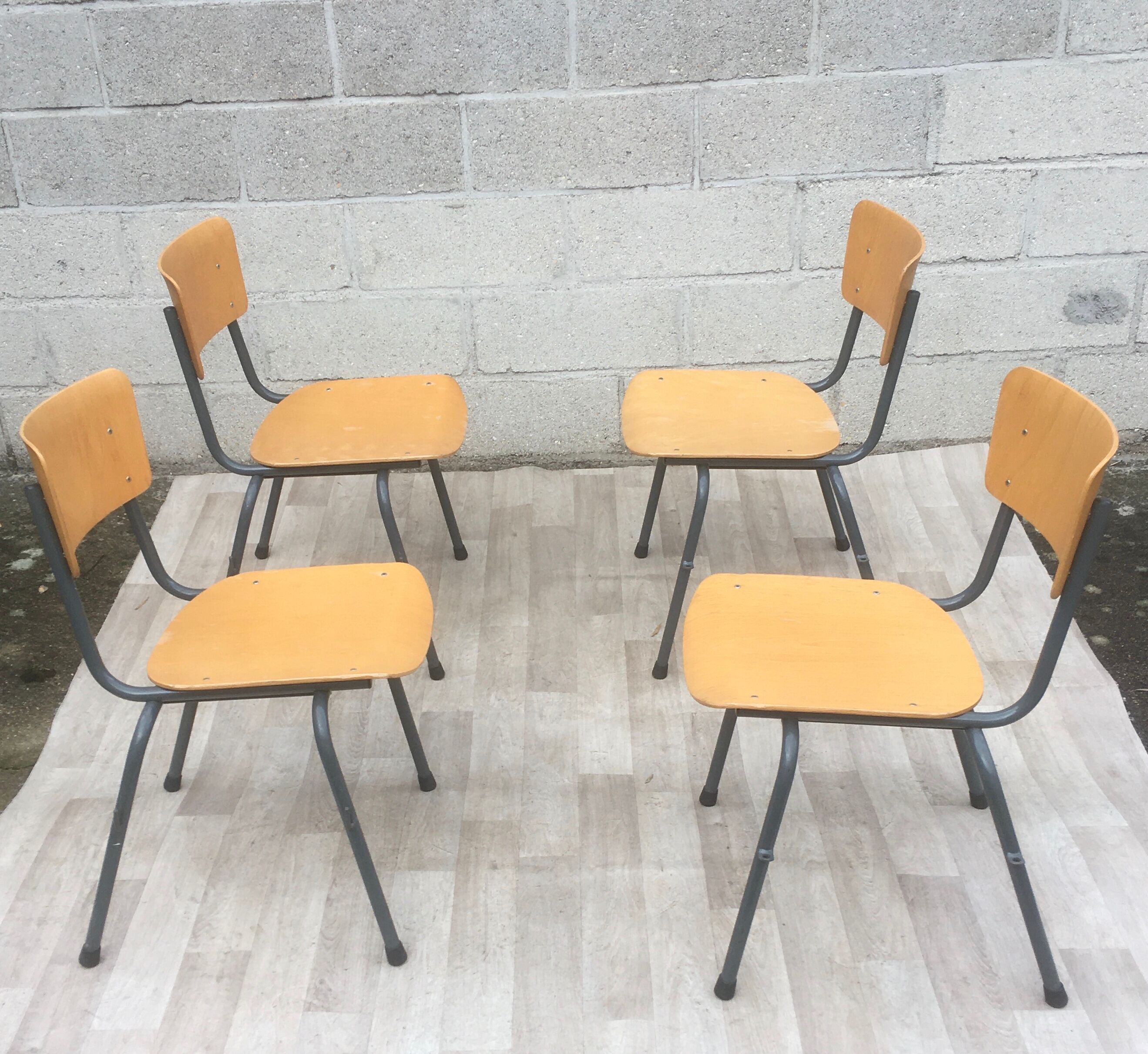Set of 4 vintage Dutch chairs