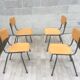 Set of 4 vintage Dutch chairs