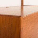 Hansen&Guldborg 3 bay teak wall unit with a bar cabinet for HG Furniture, D