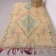Peach & Turquoise vintage moroccan rug 143 x 249 cm - Berber Rug Handmade