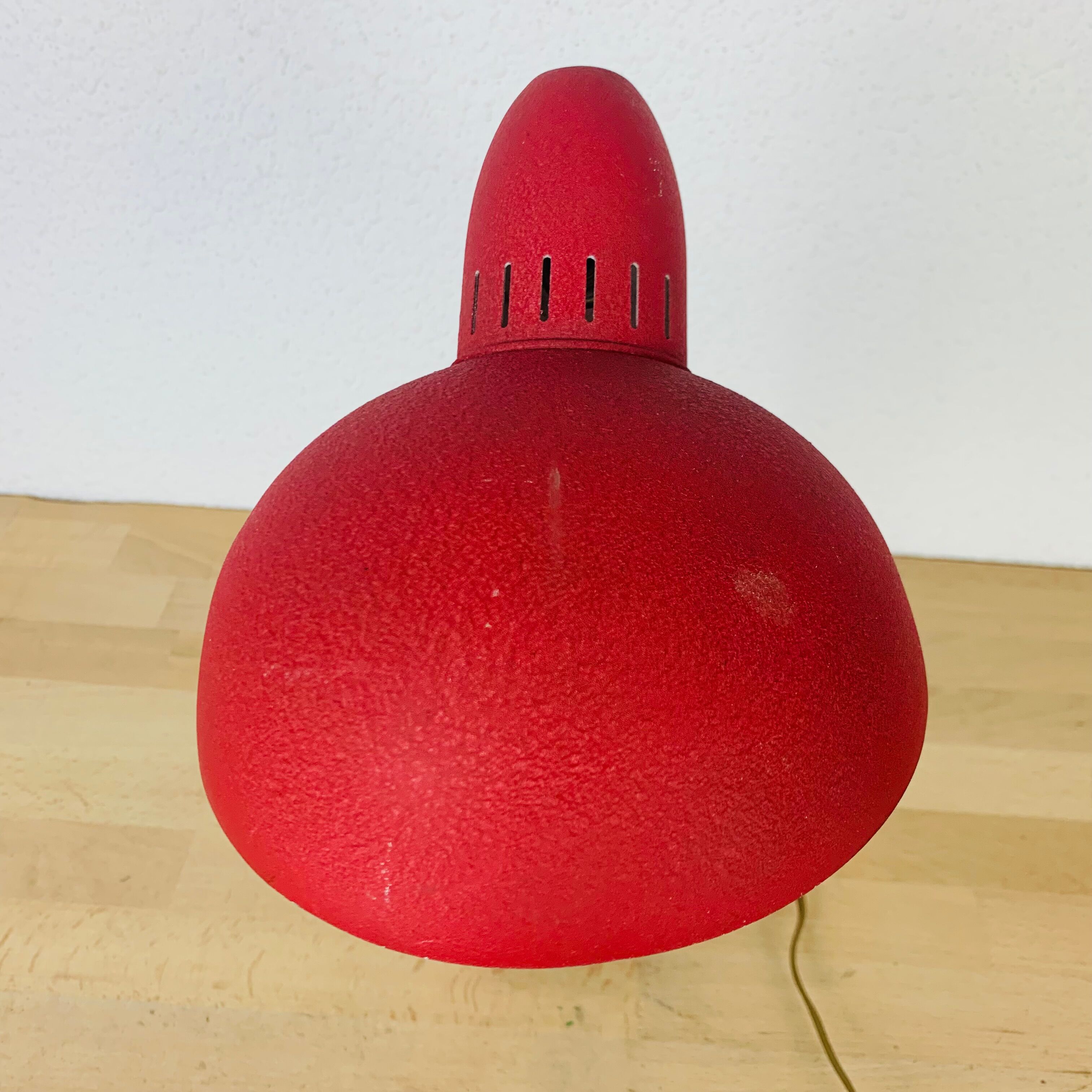 Pair of metal and brass lamps 50s Jean Boris Lacroix