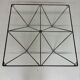Vintage 1980s Italian architectural design metal coffee table.