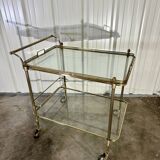 1970s gold rolling serving table