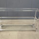 Table console en chrome et lucite, années 1970