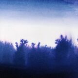 Blue landscape in ink 1