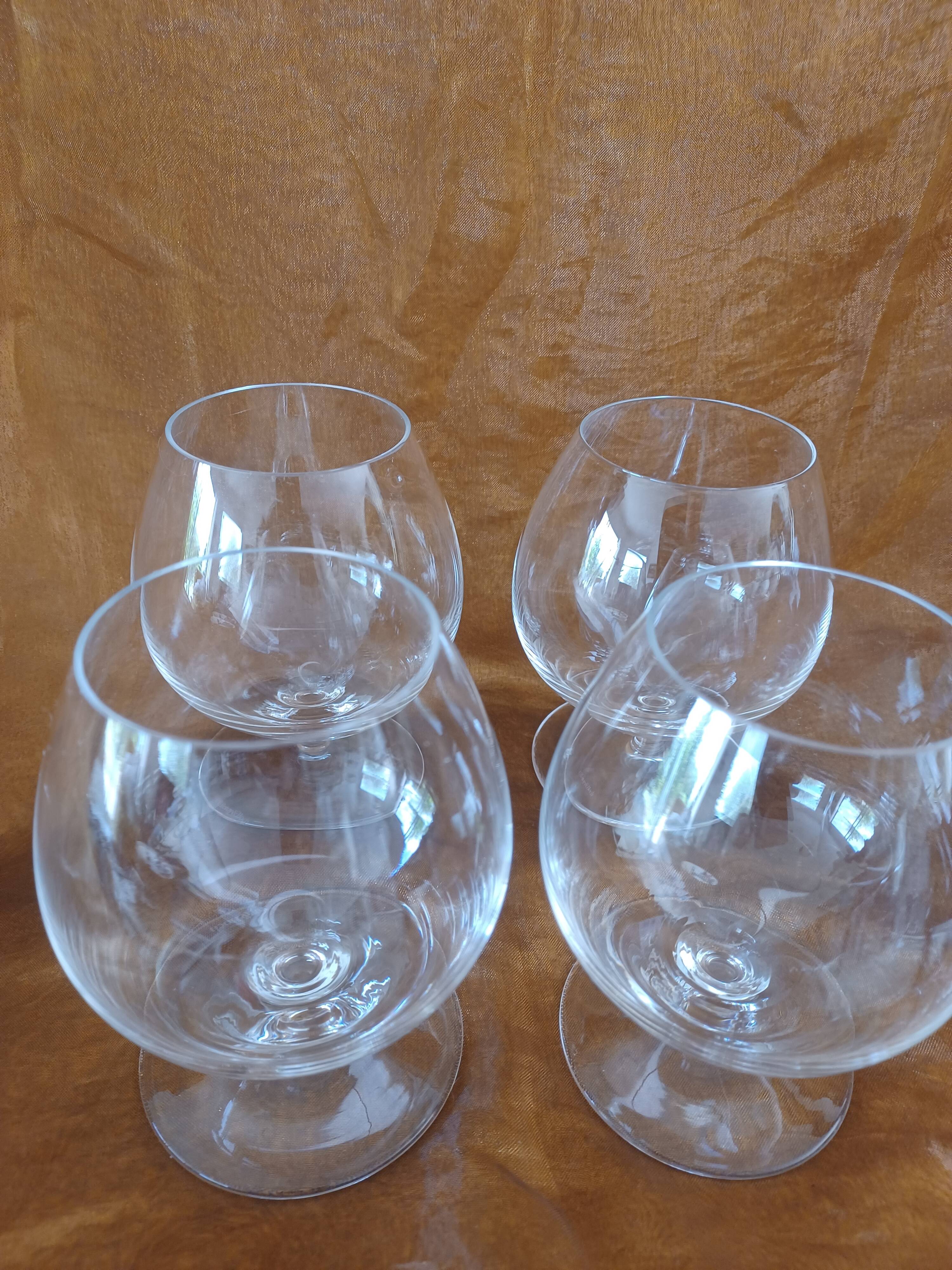 4 glasses with crystal cognac viileroy and boch