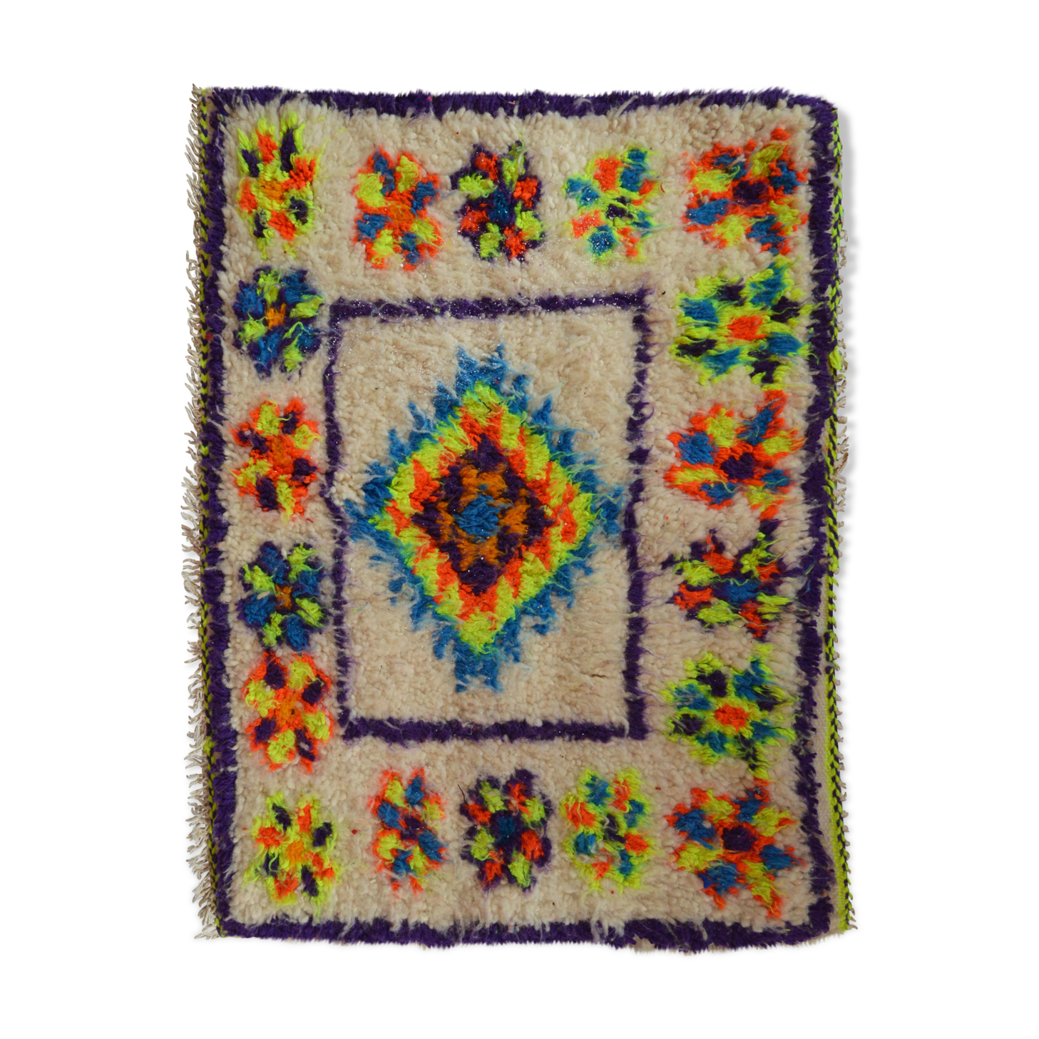Colorful berber carpet 83 x 61 cm