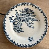 6 antique dessert plates, ironstone Gien Chardons