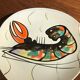 Assiette vintage 50 pornic\homard