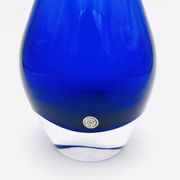 Giant Vase 44cm Bo Borgström Åseda Blue Glass Sweden Label