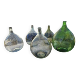 Set of 5 Antique Glass Ladies' Jeannes