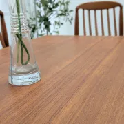 Scandinavian teak dining table with extensions